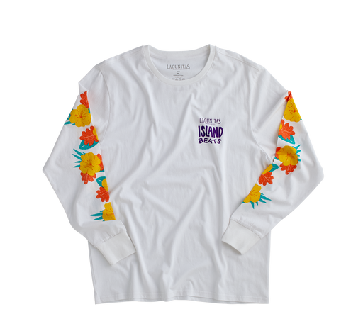 “A vibrant and tropical-inspired shirt featuring a colorful design, comfortable fit, and Lagunitas branding. Made from premium quality cotton fabric, perfect for beach vibes fashion and island-themed style”