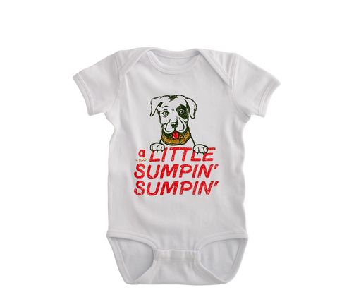 Little Sumpin' Sumpin Onesie FRONT with Lagunitas Dog