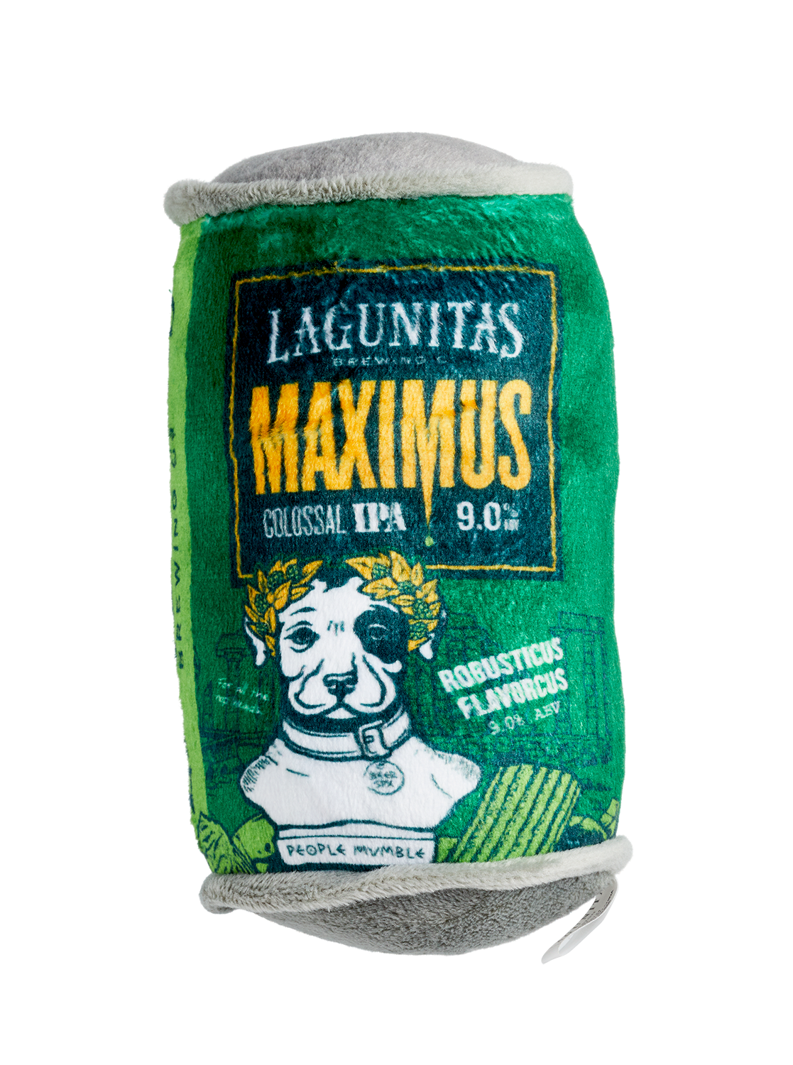 Introducing the Lagunitas Maximus Dog Toy - a playful treat for your furry companion! This pet-friendly toy takes the shape of our beloved Maximus bottle, featuring the iconic Lagunitas dog logo. Made with durable materials, this dog toy ensures long-lasting fun during playtime. Your pup might even start mimicking the Lagunitas spirit and requesting a cold Maximus after a thrilling play session. Bring joy to your furry friend today and let the good times (or wags) begin!"