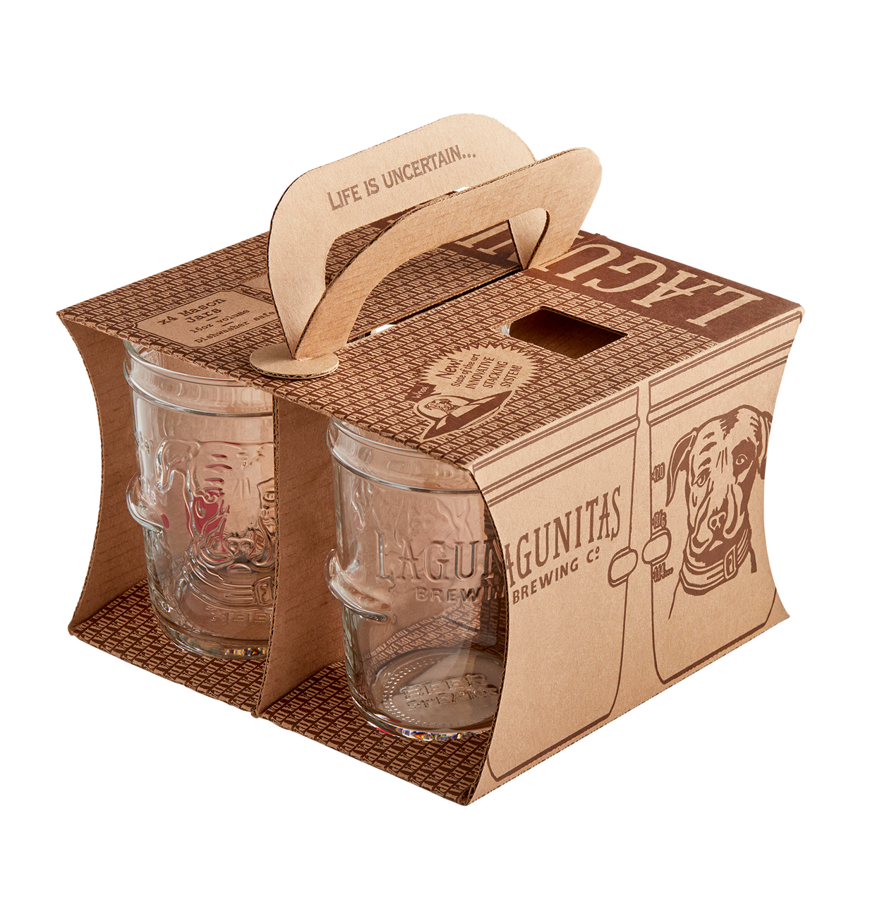 Lagunitas Stackable Mason Jars Gift Pack, set of 4