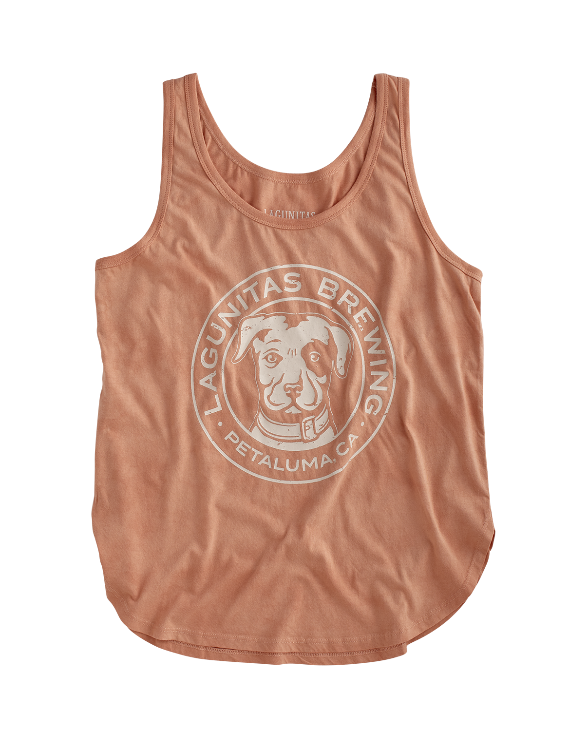 “A stylish tank top with a unique design featuring a dog in a circle and the town name of Petaluma. This Lagunitas brewery merchandise showcases Petaluma-inspired fashion and Lagunitas branding. Made with comfortable and breathable fabric, it's perfect for casual wear. The eye-catching design adds a touch of uniqueness, making it ideal for beer enthusiasts and those who want to represent Petaluma with style.”