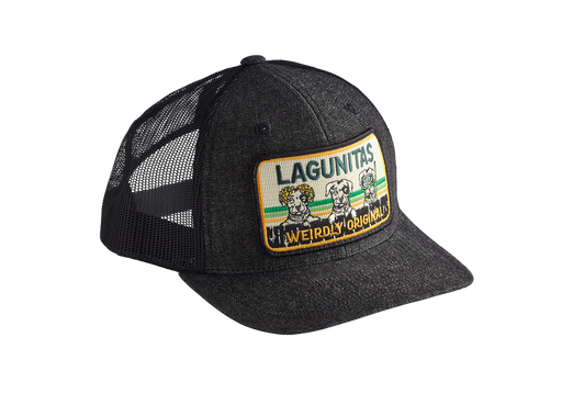 “A unique and stylish cap featuring the Lagunitas branding and an eye-catching patch that reads 'weirdly original.' Crafted with quality materials, this hat offers a comfortable fit and is perfect for expressing your individuality and starting conversations”