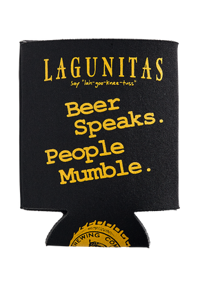 “A stylish and durable craft beer koozie by Lagunitas. Features the Lagunitas logo on a black background. Perfect for keeping your beer cold and enhancing your drinking experience. Crafted with insulation technology to maintain optimal beverage temperature. Makes a great gift for beer enthusiasts. Limited edition design.”