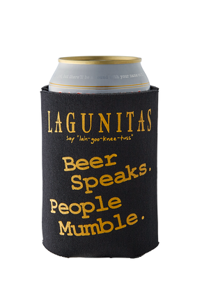 “A stylish and durable craft beer koozie by Lagunitas. Features the Lagunitas logo on a black background. Perfect for keeping your beer cold and enhancing your drinking experience. Crafted with insulation technology to maintain optimal beverage temperature. Makes a great gift for beer enthusiasts. Limited edition design.”