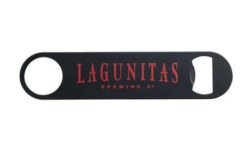 “Lagunitas Black Speed Bottle Opener: Sleek, black bottle opener with Lagunitas logo and easy-grip design.”