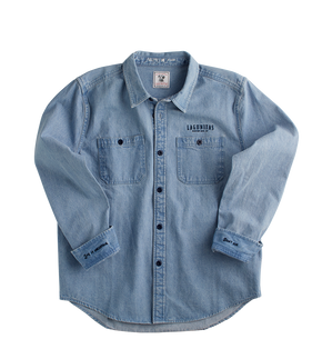 “A stylish and versatile denim shirt featuring premium quality fabric and a classic button-up design. The shirt combines trendy denim fashion with iconic Lagunitas branding, offering a contemporary twist on a timeless style. Perfect for casual and semi-formal occasions, this comfortable and durable unisex denim shirt is a must-have wardrobe staple.”