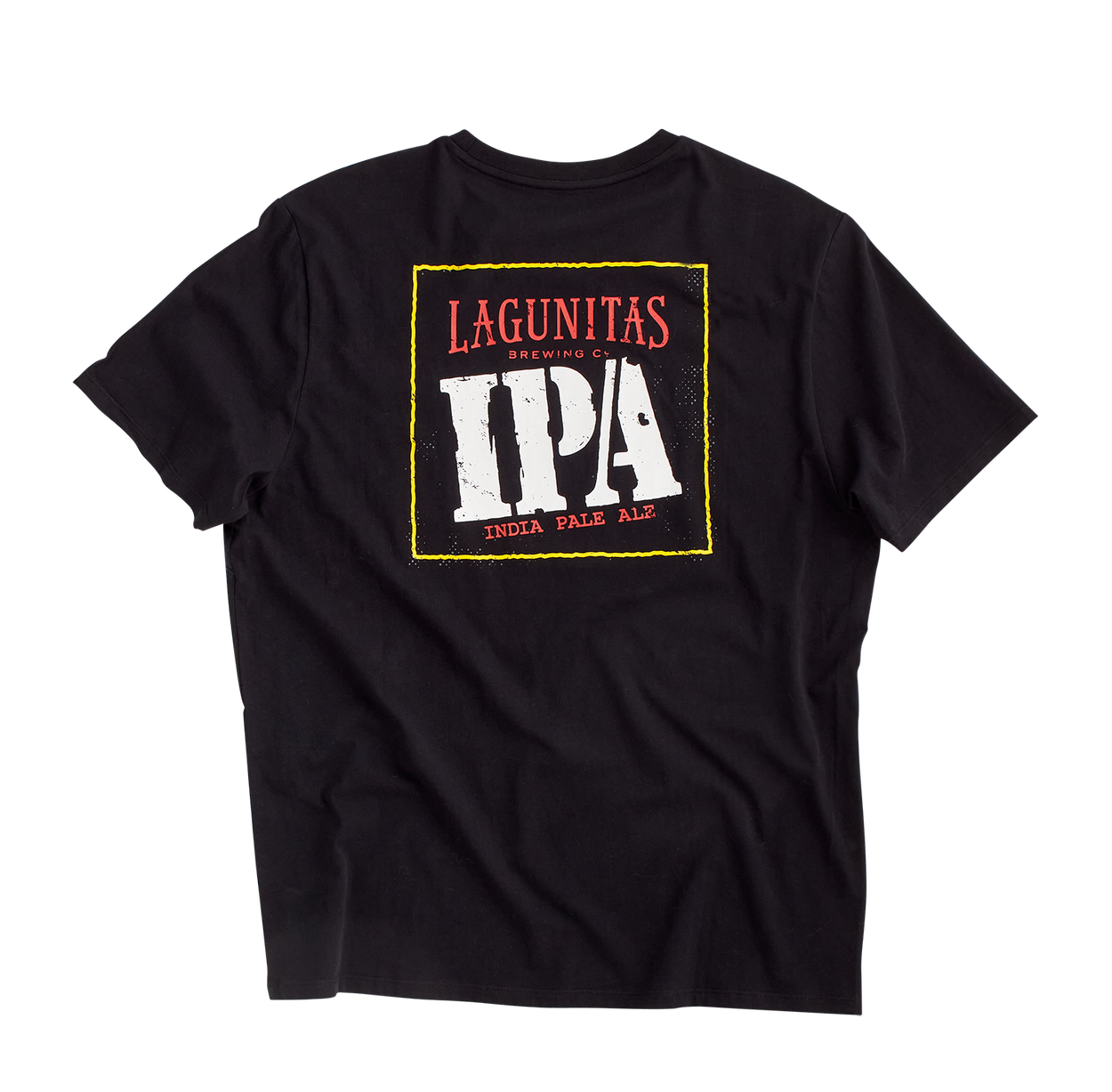 “Craft beer-inspired, stylish t-shirt with a unique pocket design. Perfect for craft beer enthusiasts and lovers of Lagunitas IPA”
