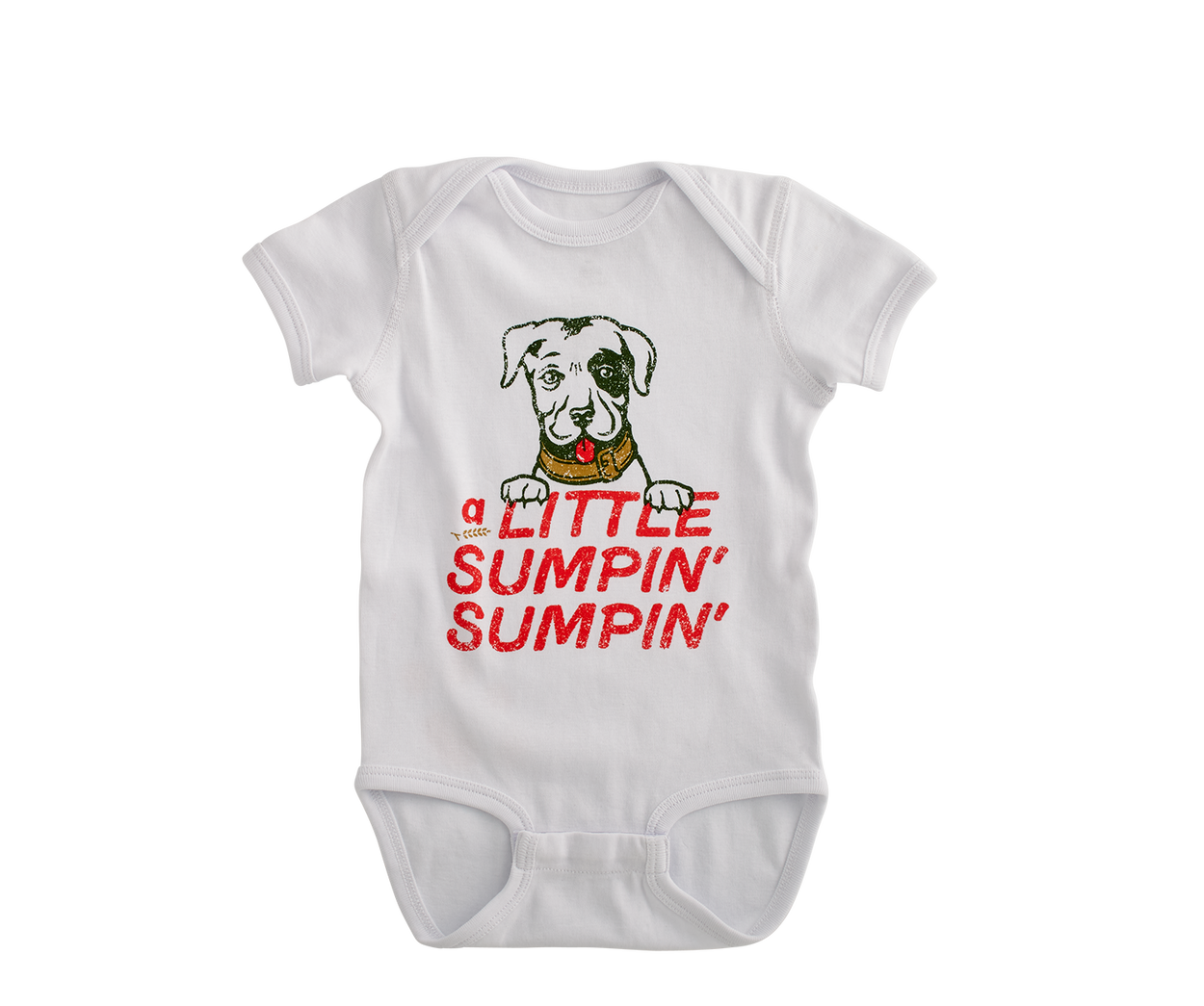 Little Sumpin' Sumpin Onesie FRONT with Lagunitas Dog