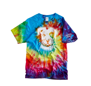 “A stylish and vibrant tie-dye t-shirt for dog lovers. Features a unique design with an eye-catching dog graphic. Unisex adult tee made from comfortable and soft fabric, perfect for fashion-forward individuals”