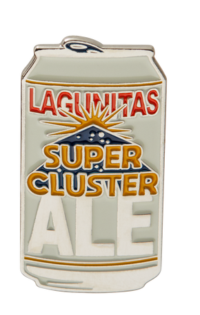 Are you ready to take your pin game to the next level? Then you need the Super Cluster Pin - a pin of intergalactically epic perfection! This Super Mega Lagunitas Enamel Pin is not just any ordinary pin. It's like a little piece of the universe that you can wear on your lapel, backpack, or even your space suit. And with its vibrant colors and intricate design, it's sure to catch the eye of anyone who sees it.